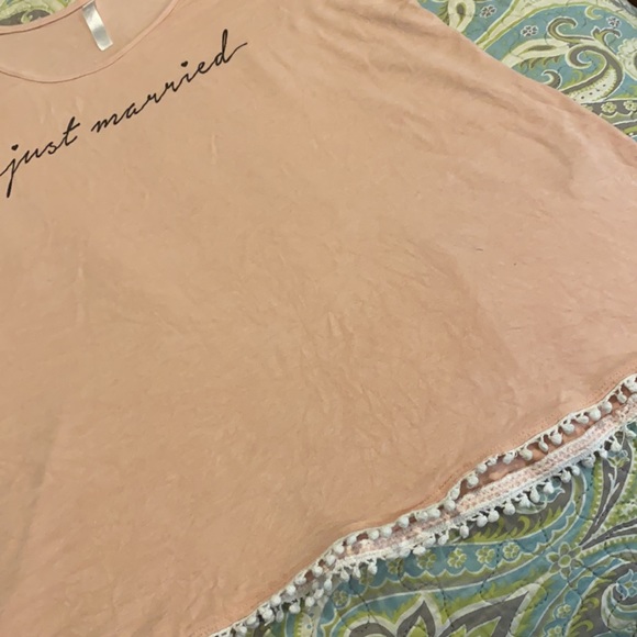 Just Married cold shoulder casual top - Picture 2 of 3